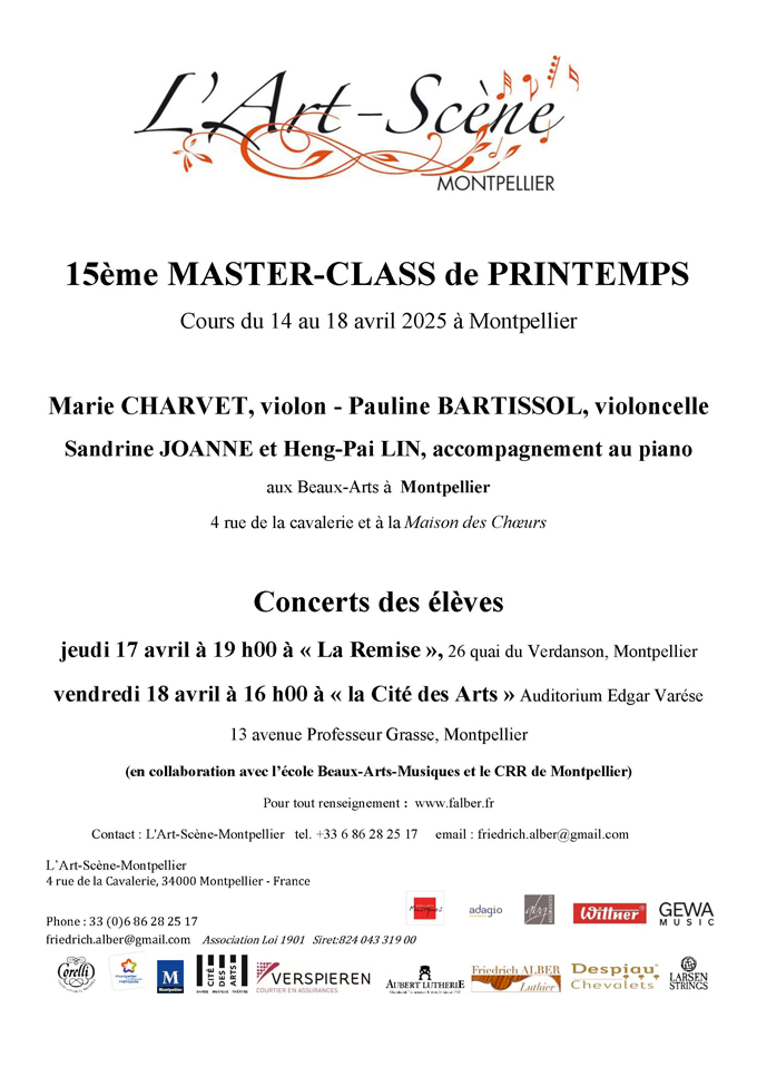 affiche masterclass avril 2025