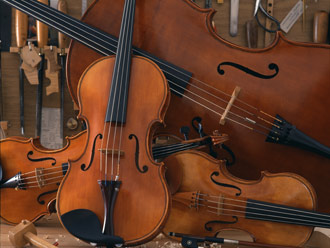 photo of string quartet instruments
